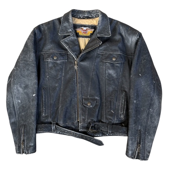 Harley-Davidson Other - Harley Davidson Metal Masterpieces Black Leather Drifter Biker Jacket Size XL